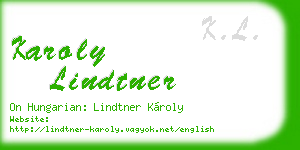 karoly lindtner business card