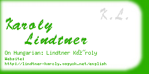 karoly lindtner business card